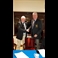 thumbnail Mr.President, Eric Barnes (L) thanks the outgoing President, Paul O'Brien (R)